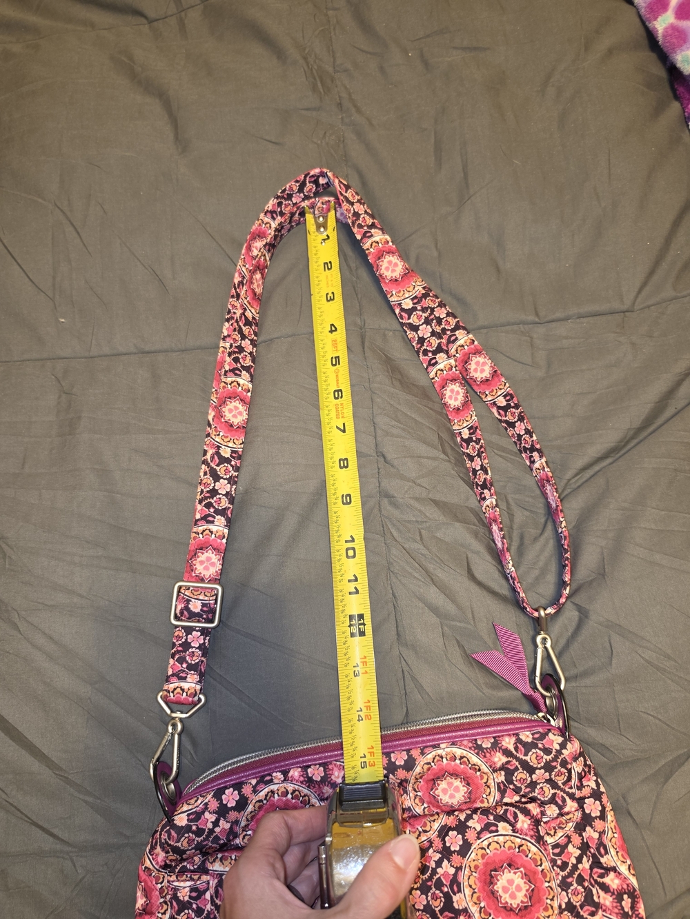 Vera Bradley Raspberry Medallion Mini Carson In Performance Twill - Picture 11 of 11